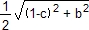 1/2 rac((1-c)^2 + b^2)