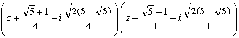 factorisation z²-2βz+1