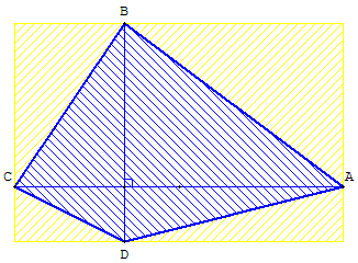 quadrilatère orthodiagonal inscrit dans un rectangle - copyright Patrice Debart 2007