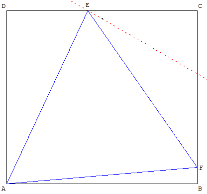 triangle équilatéral inscrit dans un rectangle - copyright Patrice Debart 2007