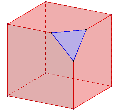 Geogebra 3D - cube tronqué - copyright Patrice Debart 2014