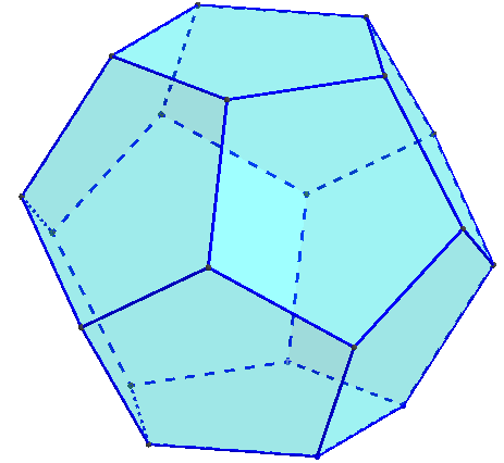 polyèdre de l'espace - solide à 12 faces pentagonales - copyright Patrice Debart 2007