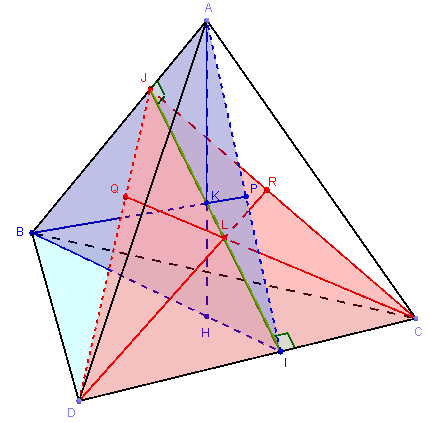 bac S maths 1989 - produit scalaire avec GeoGeba 3D - deux arêtes orthogonales d'un tétraèdre- copyright Patrice Debart 2015