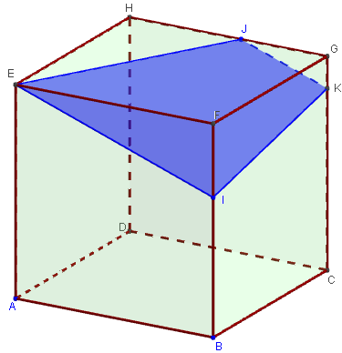 Geogebra 3D - trapèze comme section du cube - copyright Patrice Debart 2014