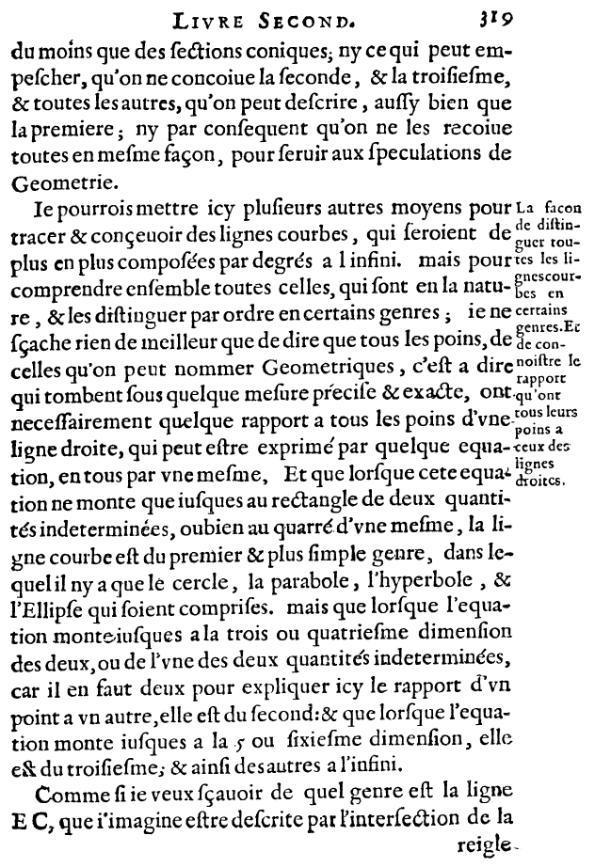 la geometrie de descartes - ed. 1637 - page 319