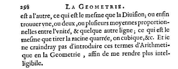 la geometrie de descartes - ed. 1637 - haut page 298