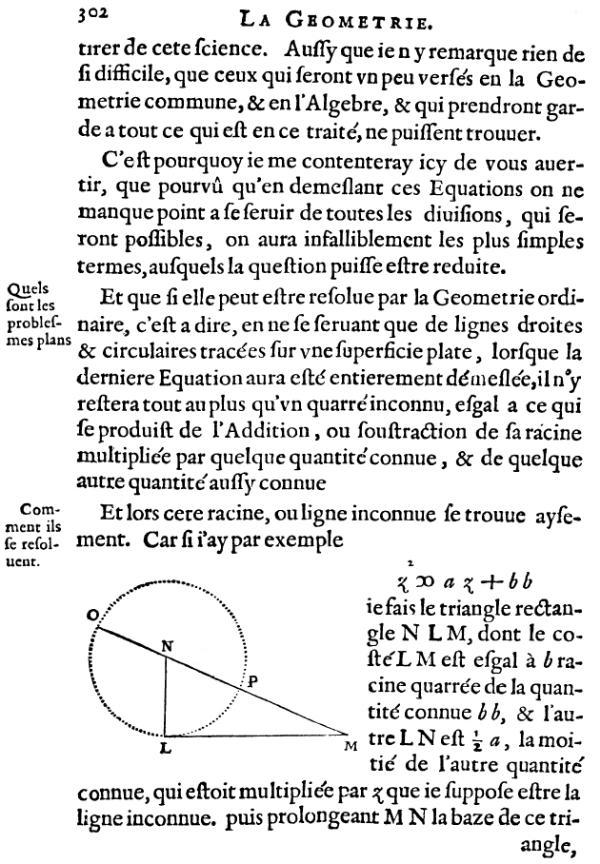 la geometrie de descartes - ed. 1637 - problemes plans - page 302