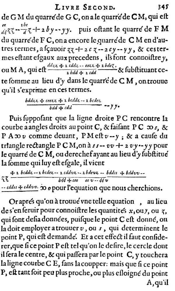la geometrie de descartes - ed. 1637 - page 345