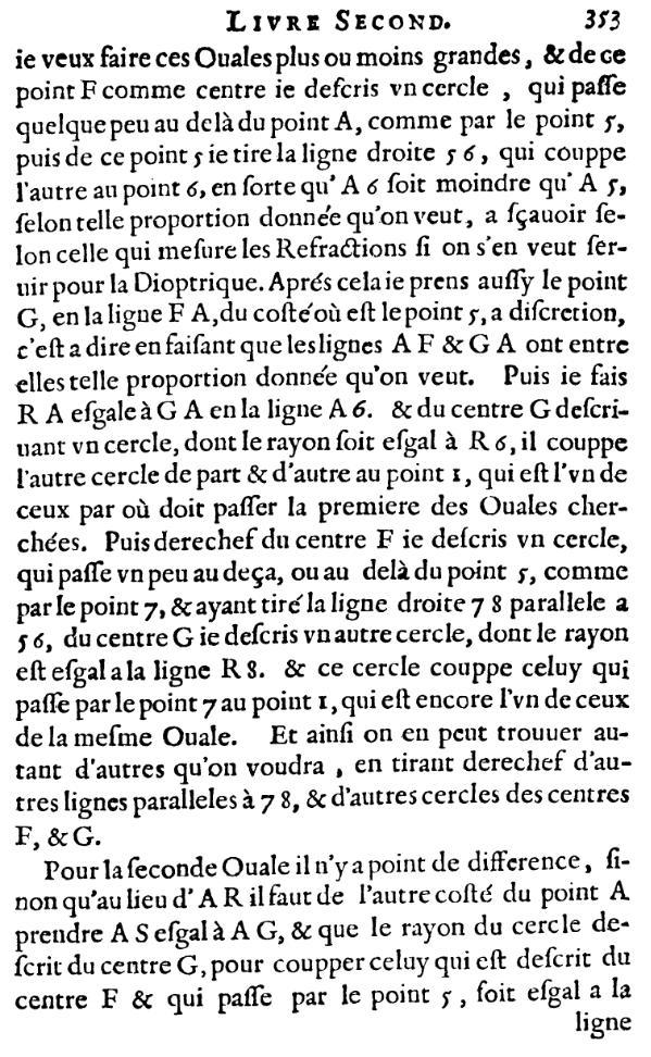 la geometrie de descartes - ed. 1637 - page 353