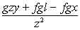 g(zy+fl-fx)/z²