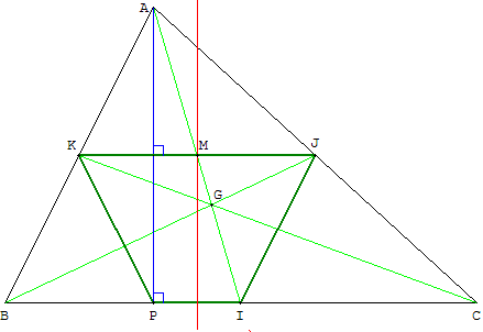 geometrie du triangle - hauteurs et médianes - copyright Patrice Debart 2006