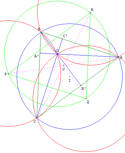 geometrie du cercle - cercles et orthocentre - copyright Patrice Debart 2003