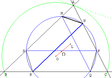 geometrie du triangle - cercle de tucker et antiparallele - copyright Patrice Debart 2002