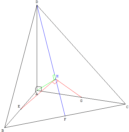 bac S maths 2014 - calculs de coordonnees et d'angles dans un tétraèdre trirectangle - copyright Patrice Debart 2014