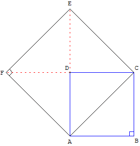 les grands problèmes de la géométrie grecque - duplication du carré - copyright Patrice Debart 2005