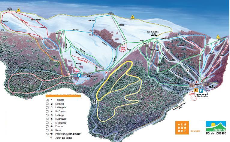 plan des pistes