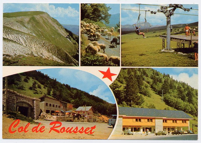 carte postale ancienne du col de rousset