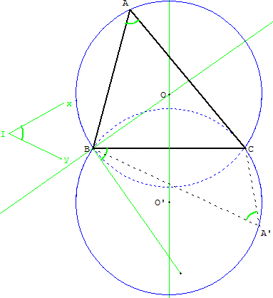 triangle connaissant un cote et l'angle oppose