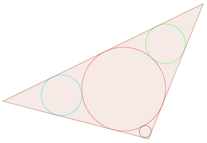 geometrie du triangle - quatre cercles tangents
